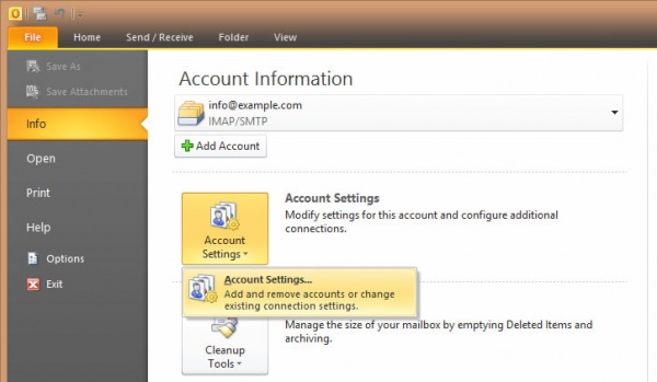 Outlook - ������� � ��������� ������� ������